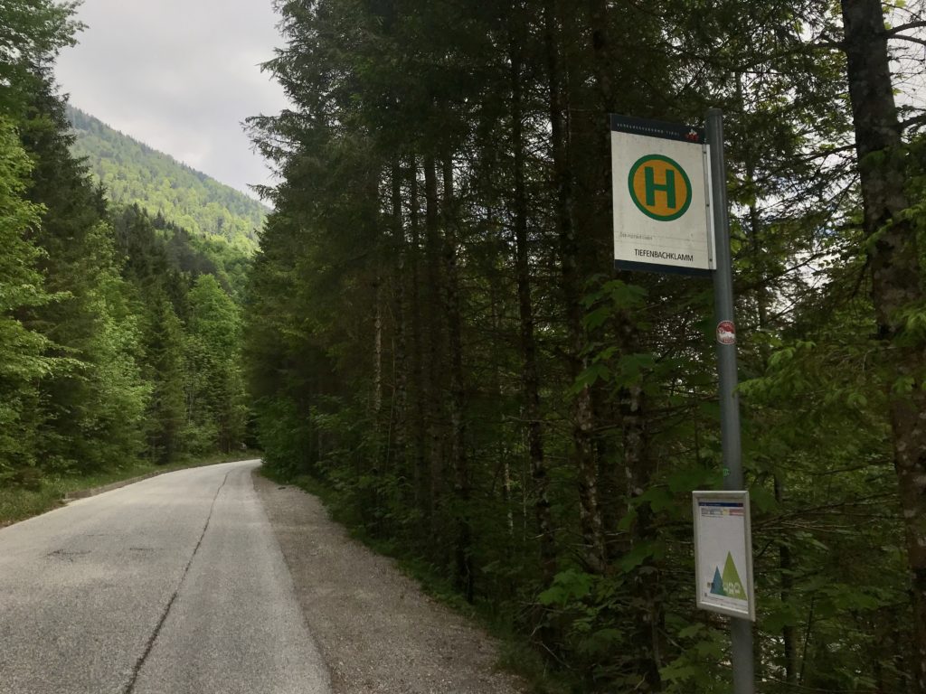 Tiefenbachklamm Anfahrt mit dem Bus